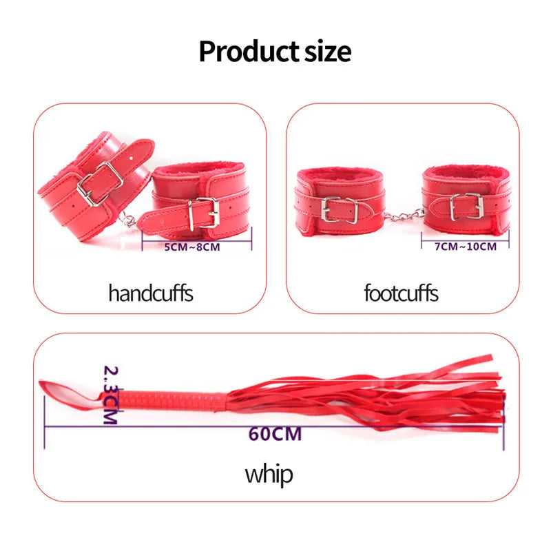 7-Piece Adult SM BDSM Bondage Kit multiple colors