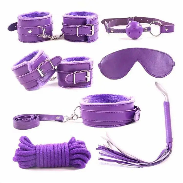 7-Piece Adult SM BDSM Bondage Kit multiple colors